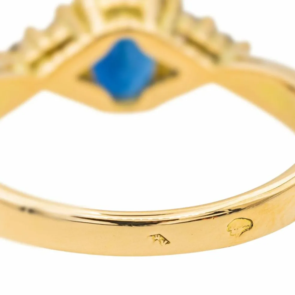 Bague Or jaune Saphir