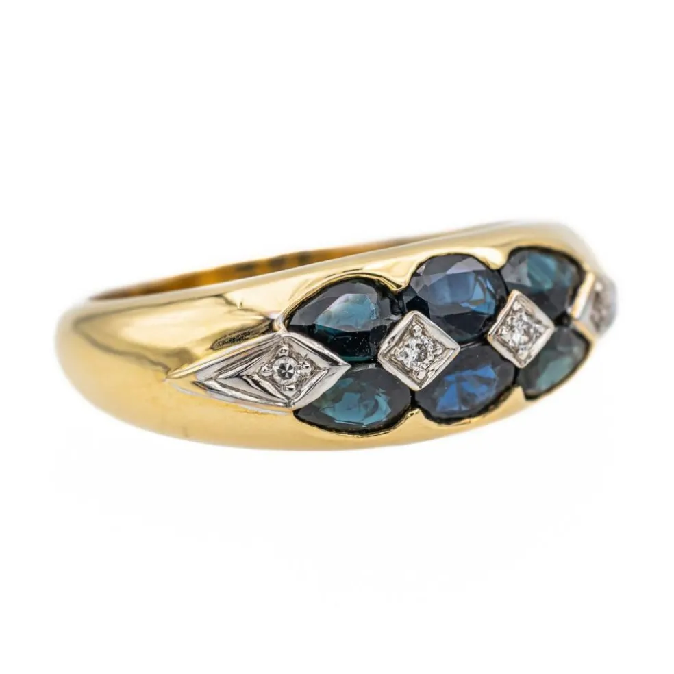 Bague Or jaune Saphir