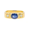 Bague Or jaune Saphir, Diamant