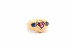 Bague Or jaune Saphir Diamant