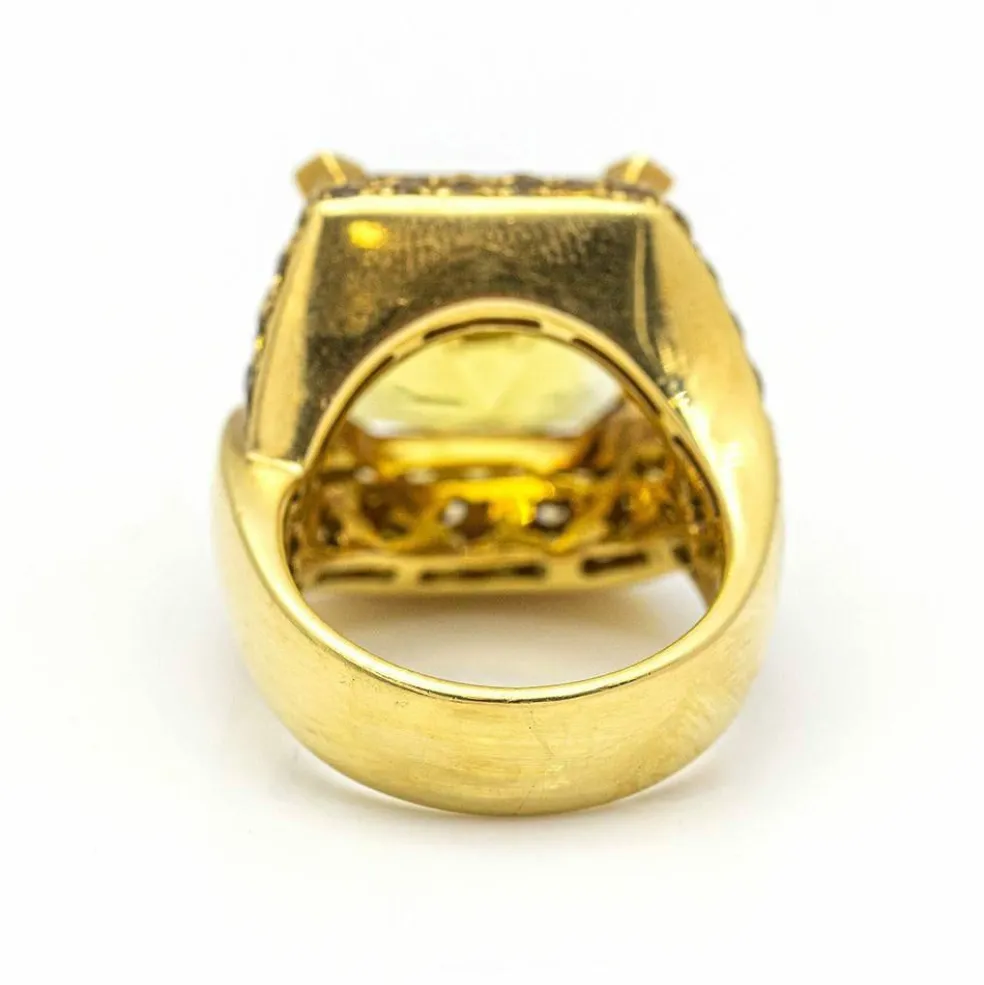 Bague Or jaune Saphir Diamants