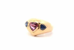 Bague Or jaune Saphir Diamant
