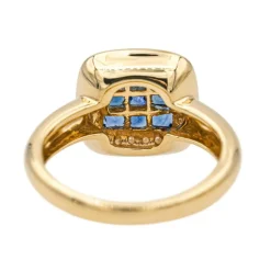 Bague Or jaune Saphir, Diamant