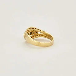Bague Or jaune Saphir Diamants