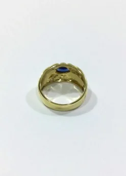 Bague Or jaune Saphir Diamants