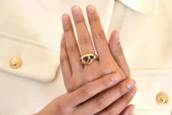 Bague Or jaune Saphir Diamant