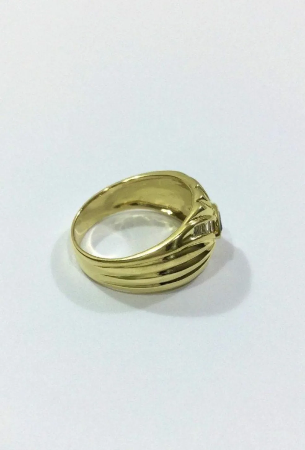 Bague Or jaune Saphir Diamants