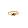 Bague Or jaune Saphir et éclats de diamants