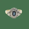 Bague or jaune saphir et diamants