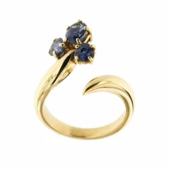 Bague Or jaune Saphirs