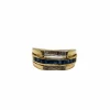 Bague or jaune saphirs et diamants