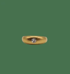 Bague or jaune sertie d’un diamant