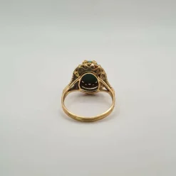 Bague or jaune sertie d’une turquoise