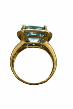 Bague or jaune Topaze Diamants