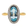Bague Or jaune Topaze, Diamant