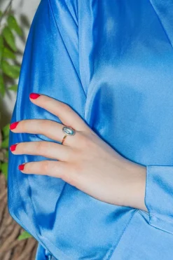 Bague Or jaune Topaze, Diamant