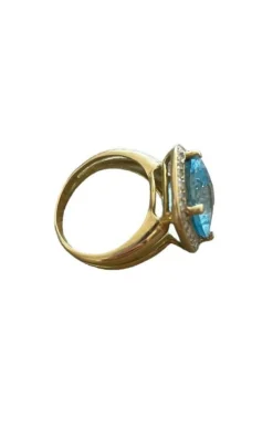 Bague or jaune Topaze Diamants
