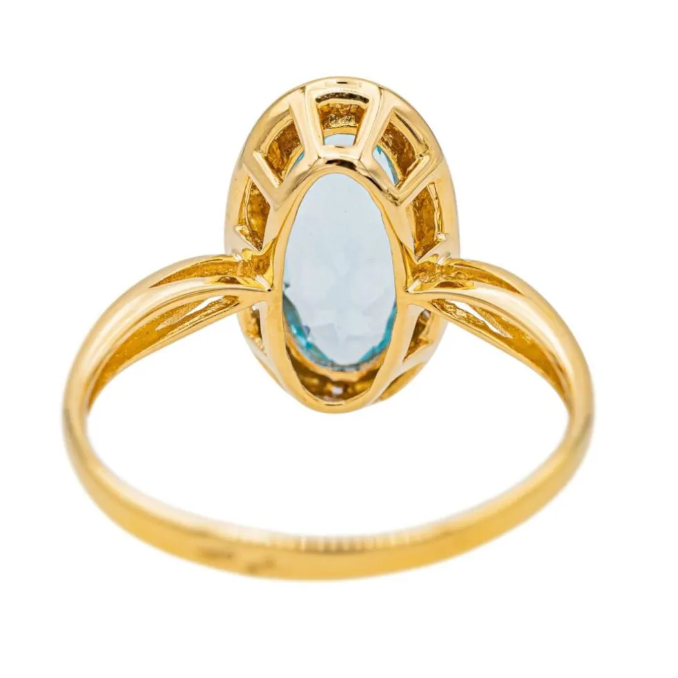 Bague Or jaune Topaze, Diamant