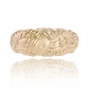 Bague or jaune tressé