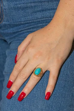 Bague Or jaune Turquoise