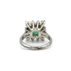 Bague or, émeraude, diamants