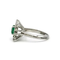 Bague or, émeraude, diamants