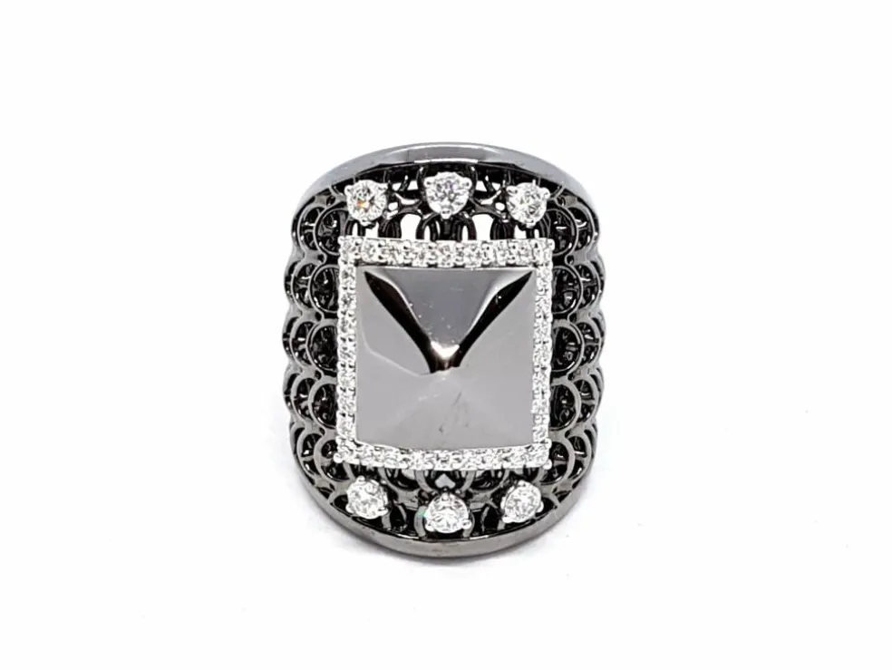 Bague Or noir Diamant