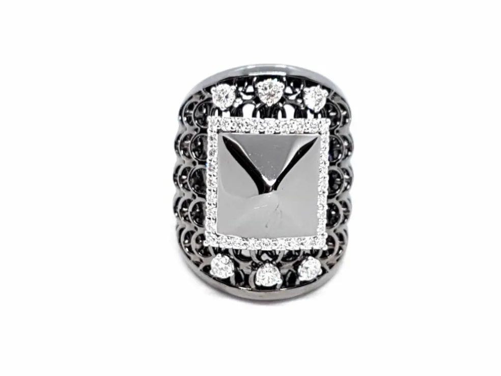Bague Or noir Diamant