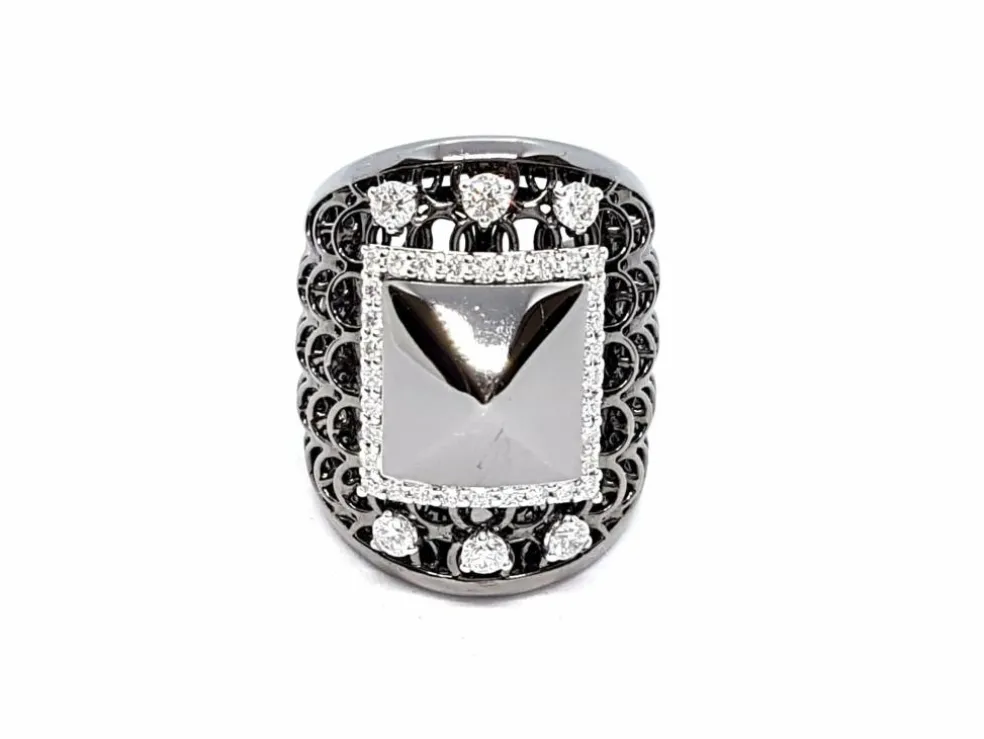 Bague Or noir Diamant