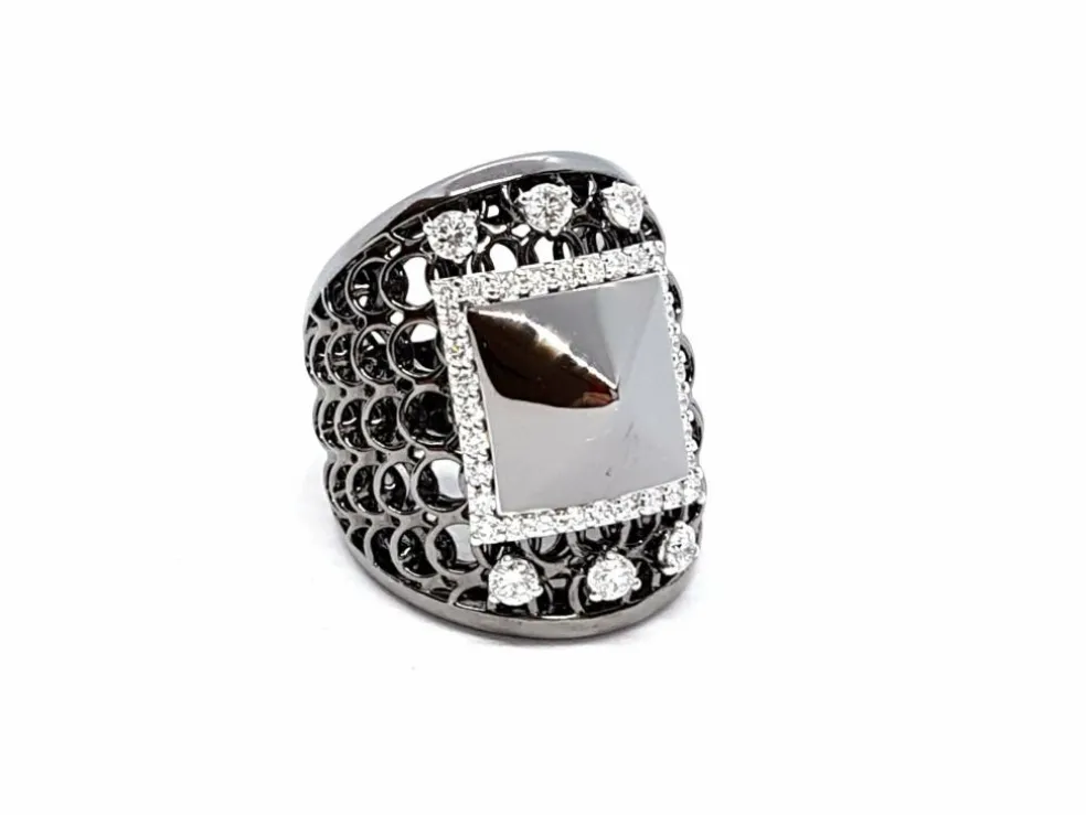 Bague Or noir Diamant