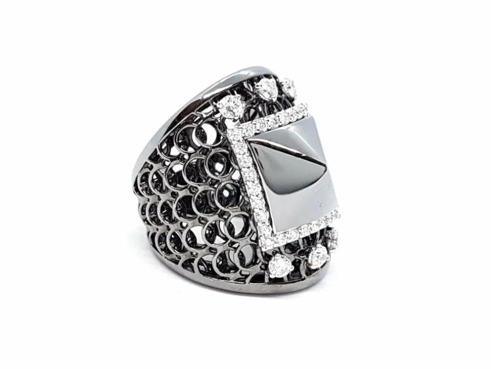 Bague Or noir Diamant