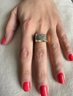 Bague or pavage 44 diamants