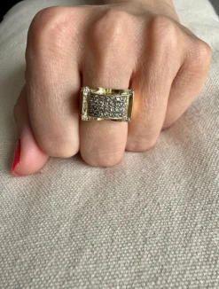 Bague or pavage 44 diamants