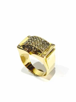 Bague or pavage 44 diamants