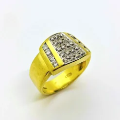 Bague Or Pavage Diamants