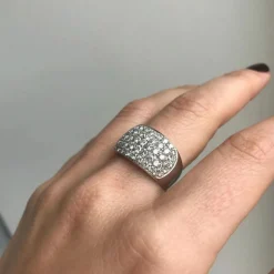 Bague Or pavée Diamants