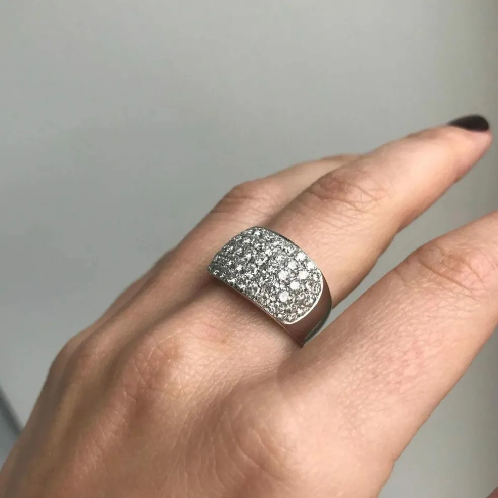 Bague Or pavée Diamants
