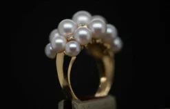 Bague Or Perles et Diamants