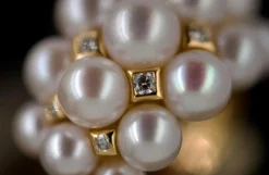 Bague Or Perles et Diamants