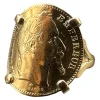 Bague or PIECE 20 francs NAPOLEON III