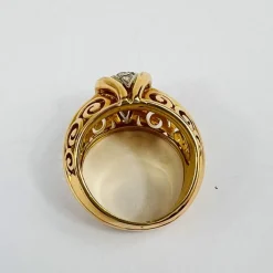 Bague Or Platine 4 Diamants