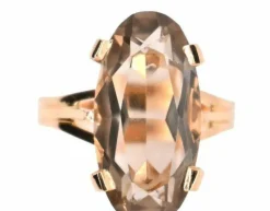 Bague Or Quartz Fumé