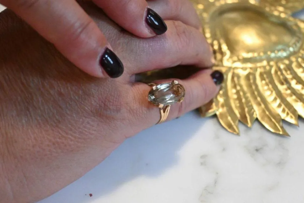 Bague Or Quartz Fumé