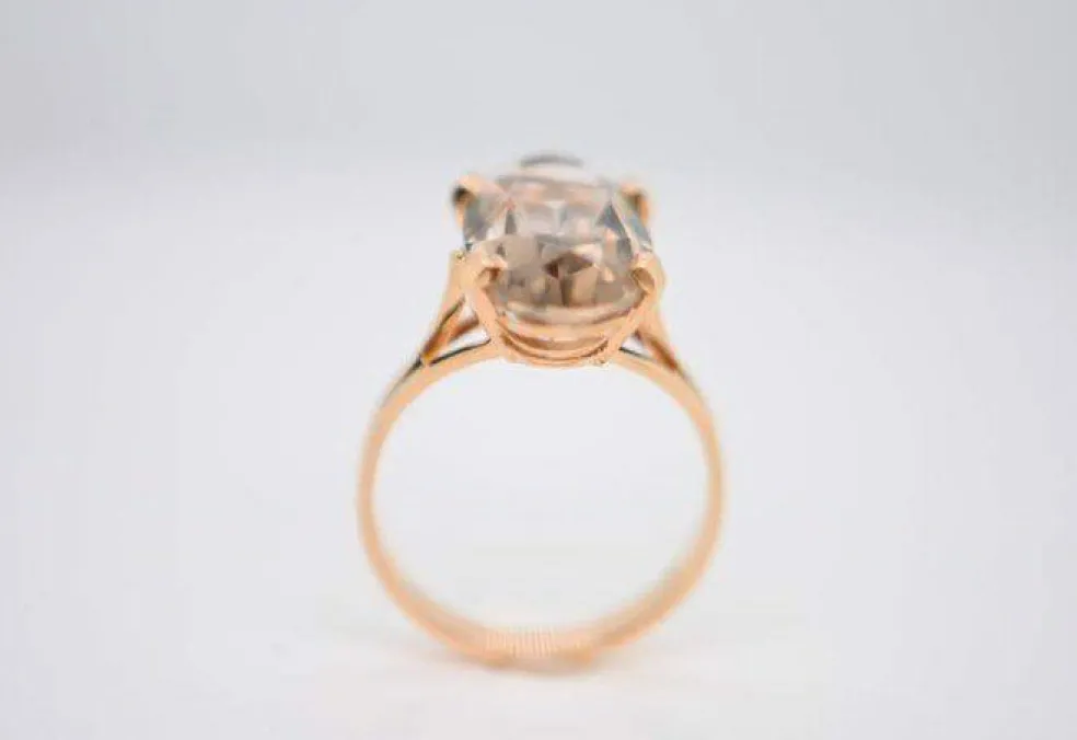 Bague Or Quartz Fumé