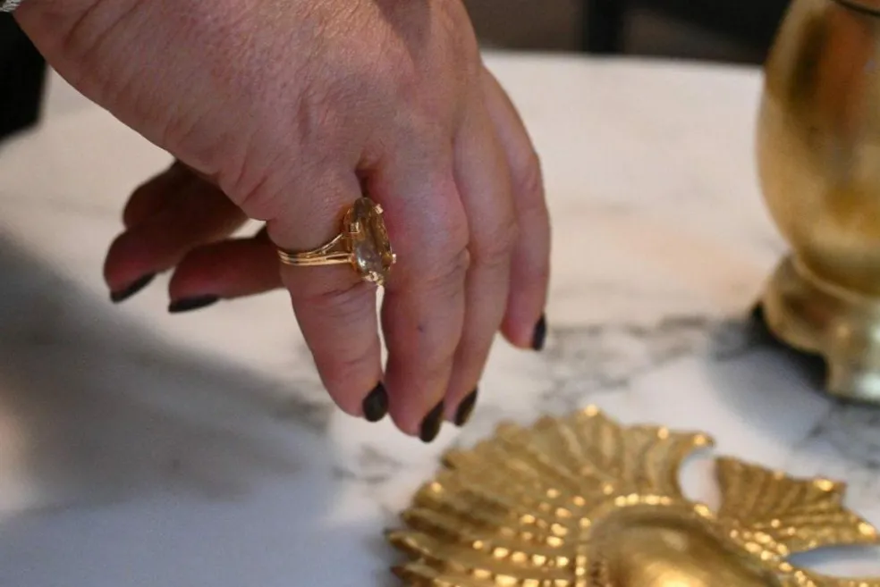Bague Or Quartz Fumé