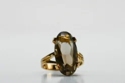 Bague Or Quartz Fumé