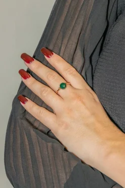 Bague Or rose Agate