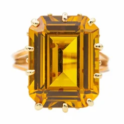 Bague Or rose Citrine