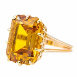 Bague Or rose Citrine