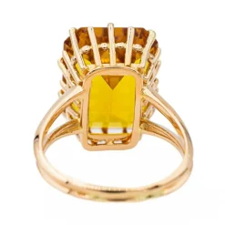 Bague Or rose Citrine